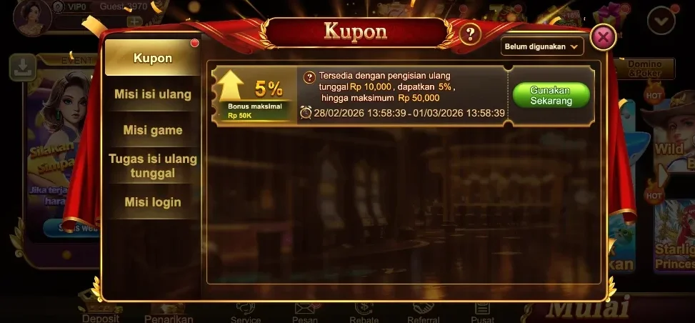 Tampilan 555ZK — Platform slot online terpercaya